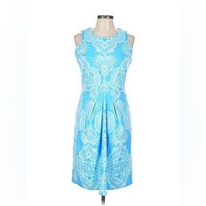 J. McLaughlin Blue and White Sleeveless Dress